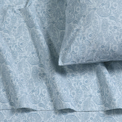 Parure de draps en percale de coton 300 fils, unie ou imprimée, à poches extra profondes