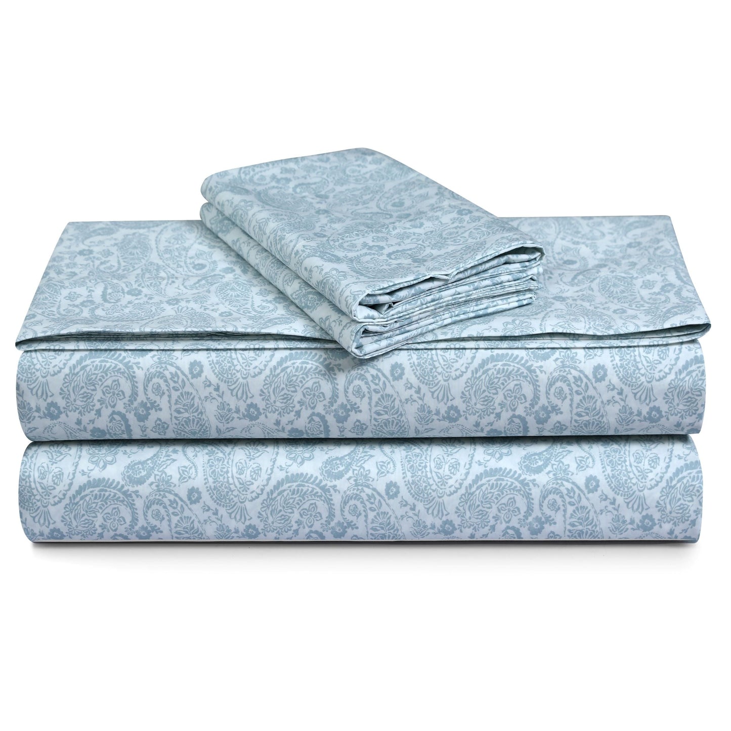 Parure de draps en percale de coton 300 fils, unie ou imprimée, à poches extra profondes
