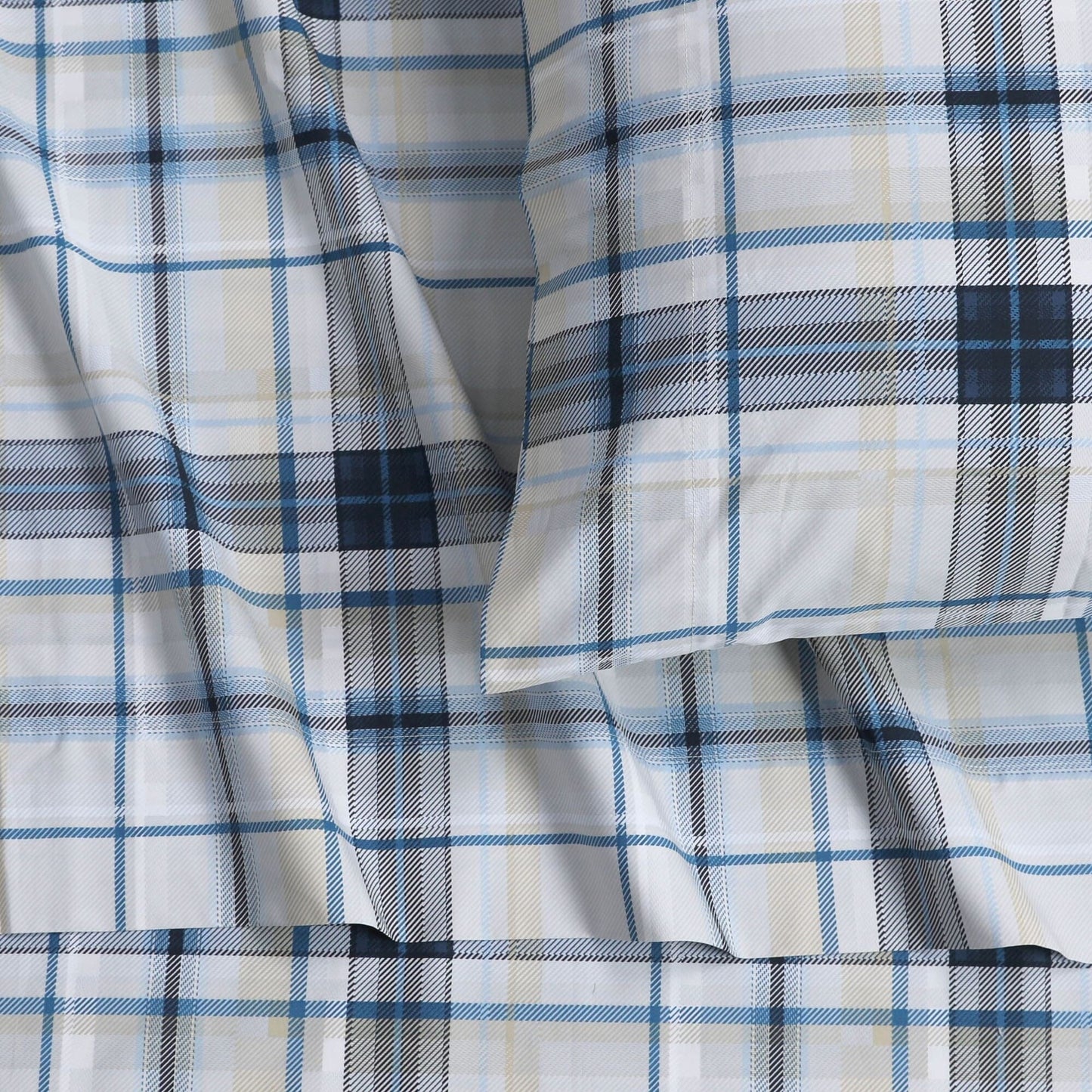 Parure de draps en percale de coton 300 fils, unie ou imprimée, à poches extra profondes