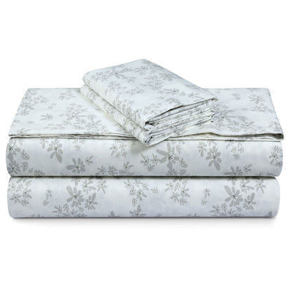 Parure de draps en percale de coton 300 fils, unie ou imprimée, à poches extra profondes