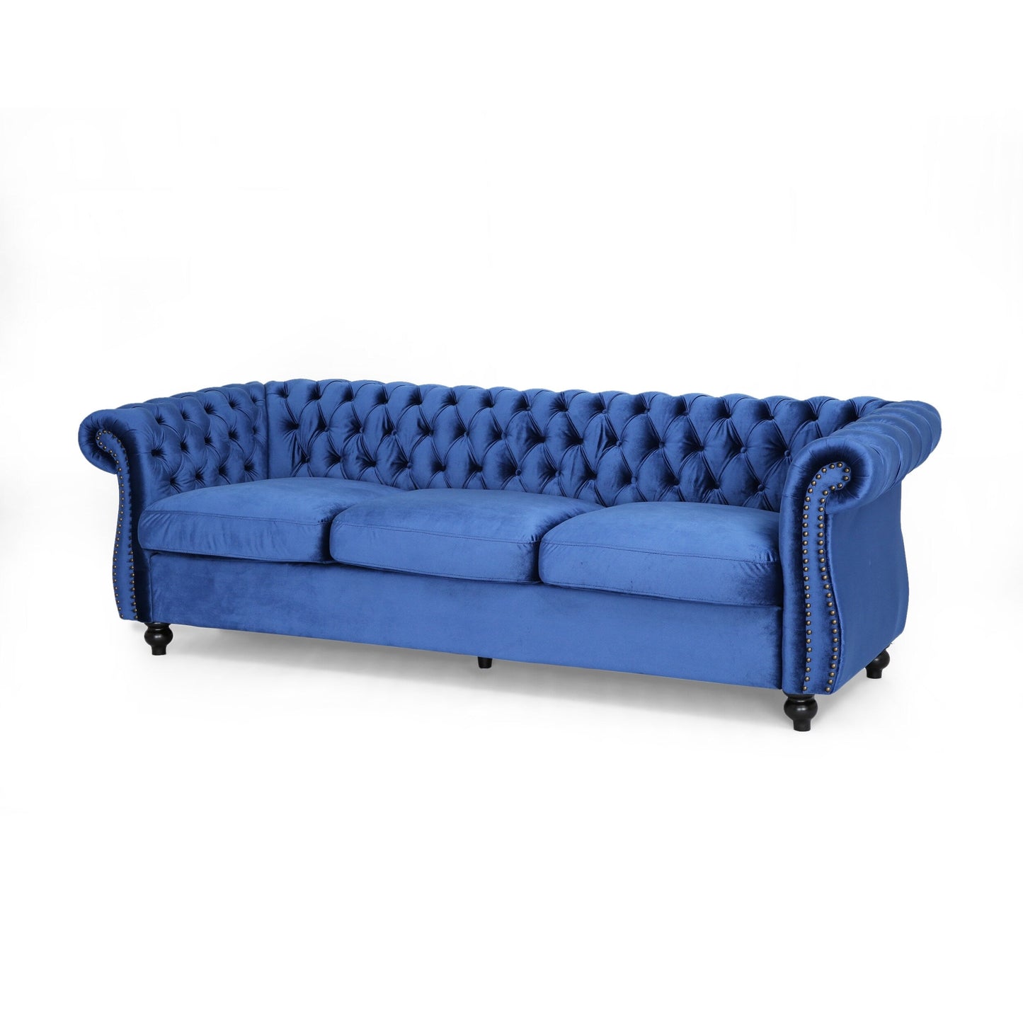 Canapé capitonné en velours Somerville Chesterfield par Christopher Knight Home