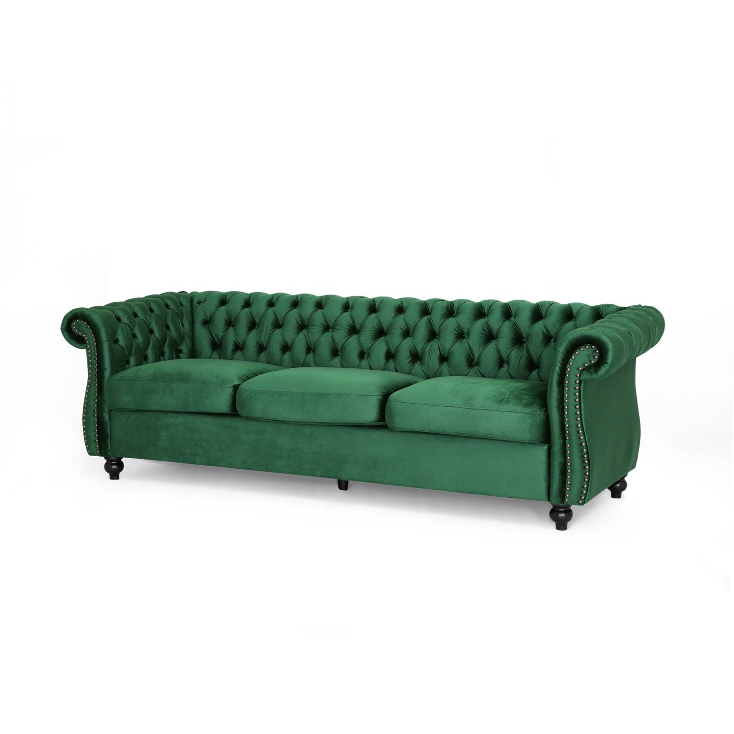 Canapé capitonné en velours Somerville Chesterfield par Christopher Knight Home