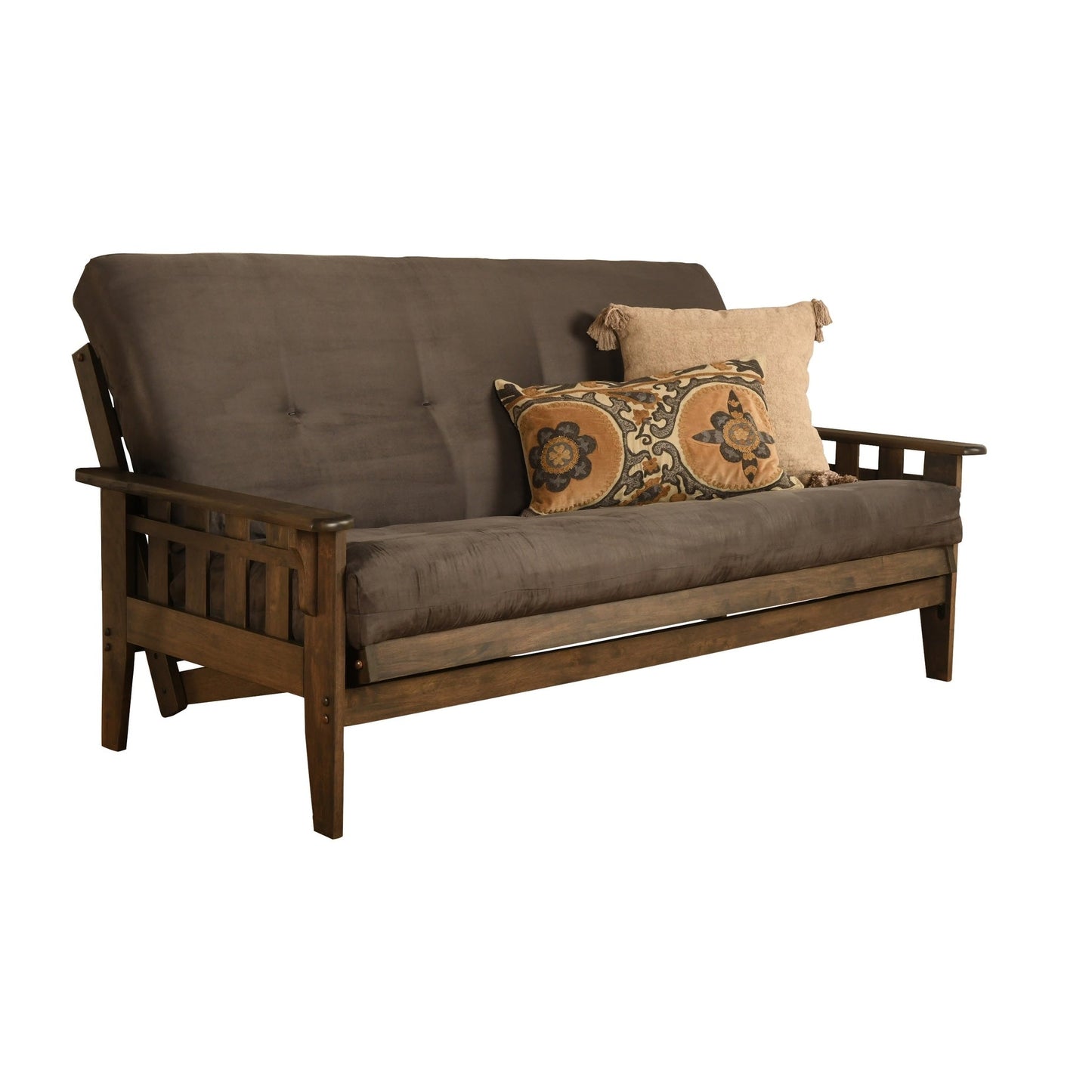 Ensemble futon rustique Somette Tucson pleine grandeur en noyer avec matelas