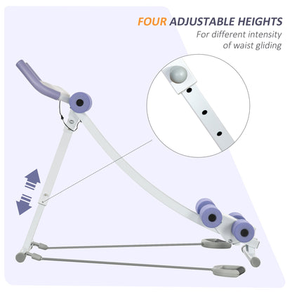 Appareil d'entraînement abdominal pliable Soozier, appareil abdominal avec quatre angles réglables et bandes de résistance pour exercices abdominaux et abdominaux