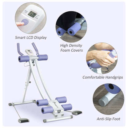 Appareil d'entraînement abdominal pliable Soozier, appareil abdominal avec quatre angles réglables et bandes de résistance pour exercices abdominaux et abdominaux