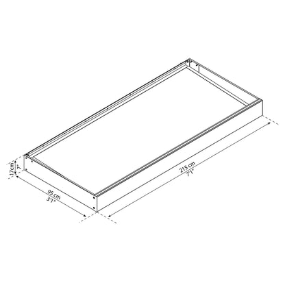 Auvent de porte et de fenêtre transparent gris Sophia de 3 pi