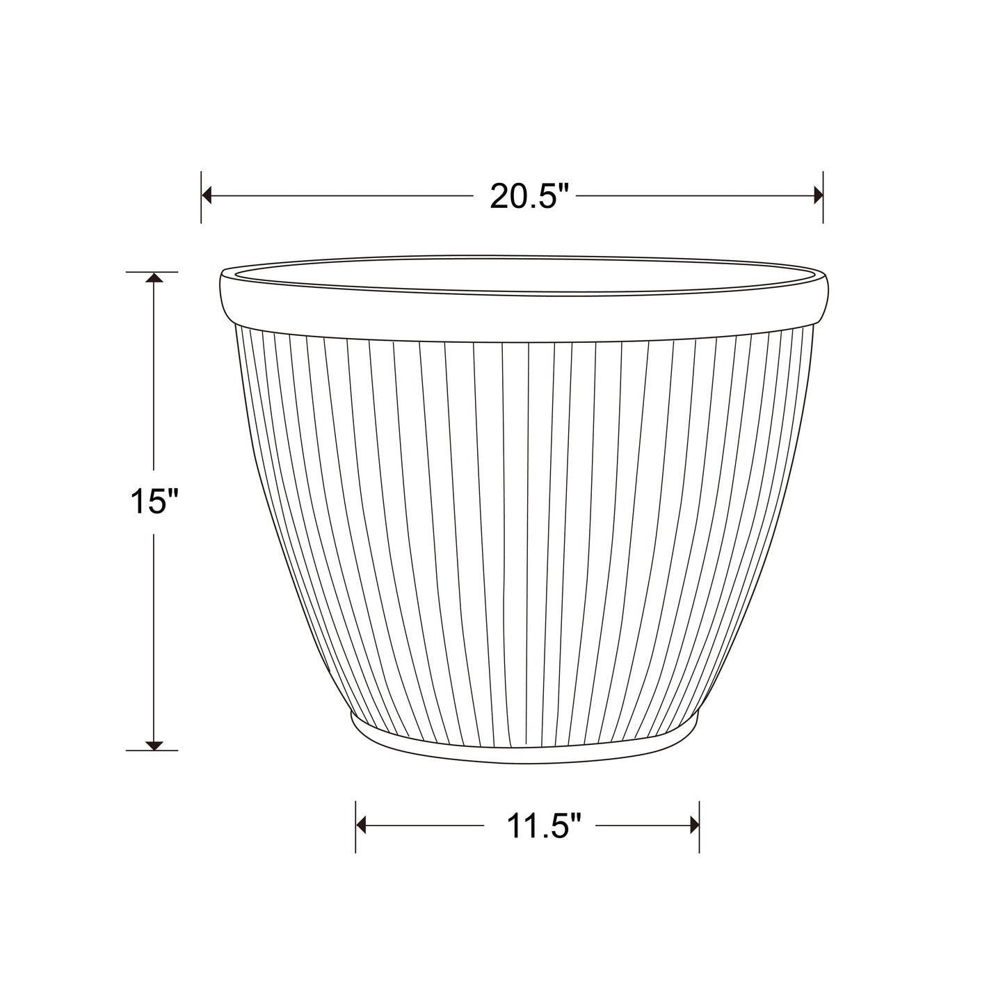 Jardinière Westlake pour patio sud