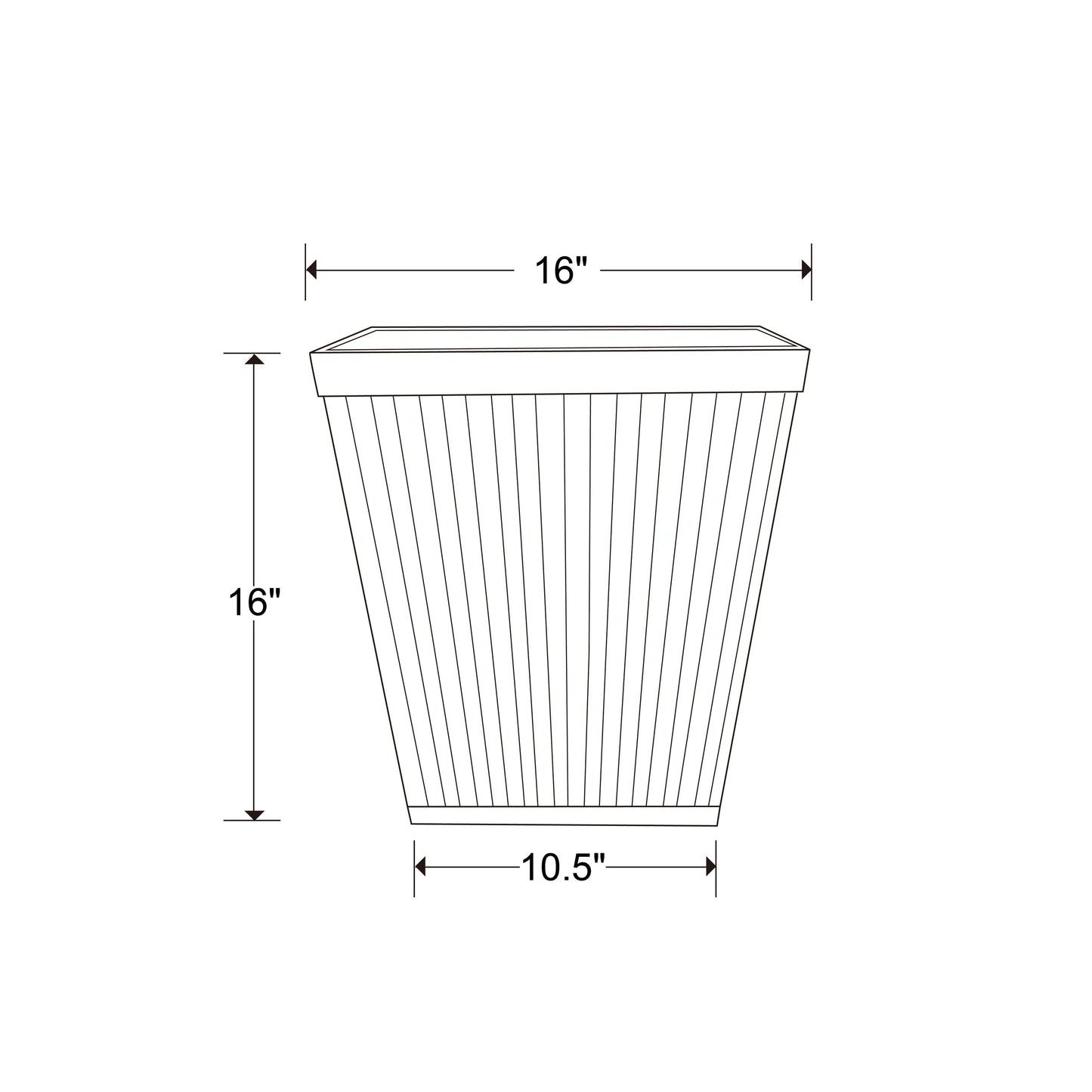 Jardinière Westlake pour patio sud