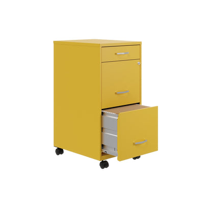 Classeur métallique Space Solutions 18 pouces à 3 tiroirs