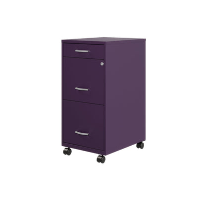 Classeur métallique Space Solutions 18 pouces à 3 tiroirs