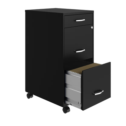 Classeur métallique Space Solutions 18 pouces à 3 tiroirs