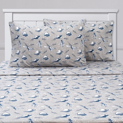 Parure de draps à motifs de vaisseaux spatiaux par Sweet Home Collection - Multi