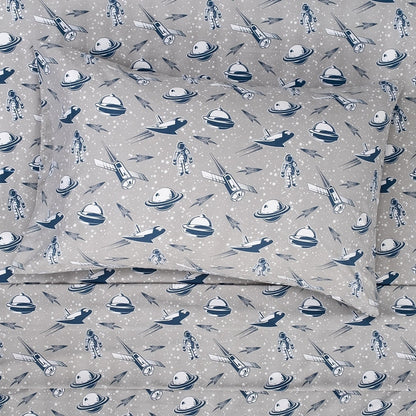 Parure de draps à motifs de vaisseaux spatiaux par Sweet Home Collection - Multi
