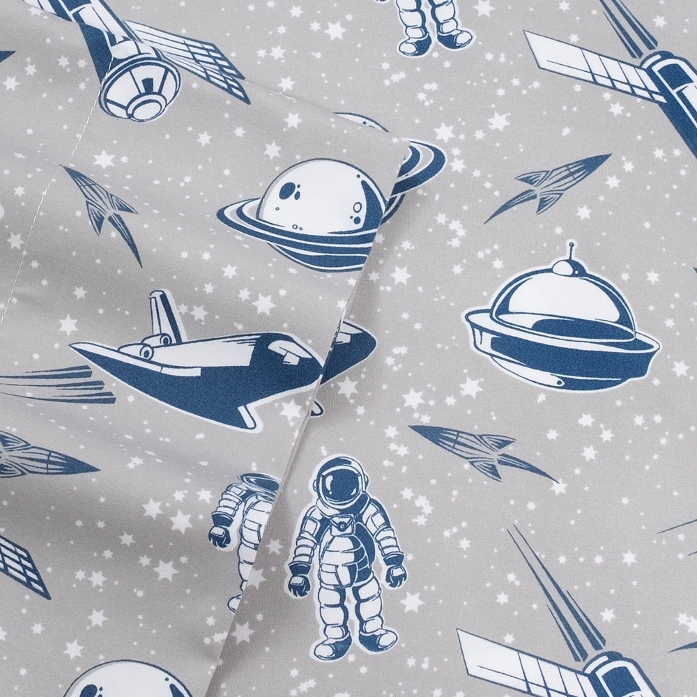 Parure de draps à motifs de vaisseaux spatiaux par Sweet Home Collection - Multi