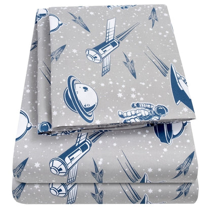 Parure de draps à motifs de vaisseaux spatiaux par Sweet Home Collection - Multi
