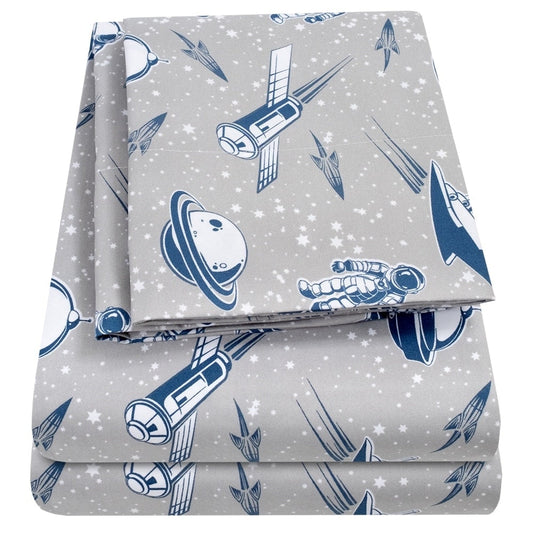 Parure de draps à motifs de vaisseaux spatiaux par Sweet Home Collection - Multi