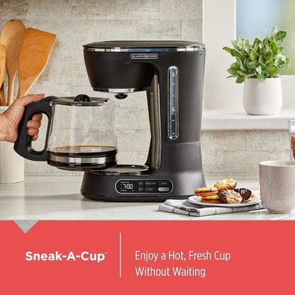 Cafetière Split Brew 12 tasses, café glacé/chaud, programmable, touche rapide, maintien au chaud 4 heures