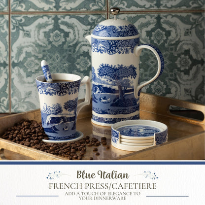 Cafetière italienne à piston Spode Blue - 28 onces
