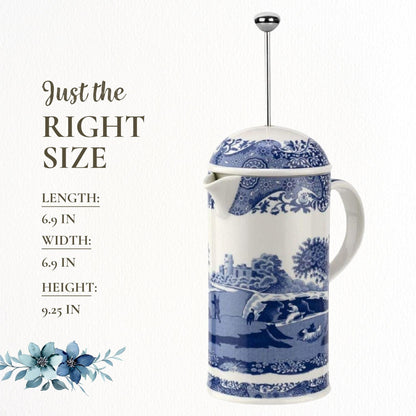 Cafetière italienne à piston Spode Blue - 28 onces