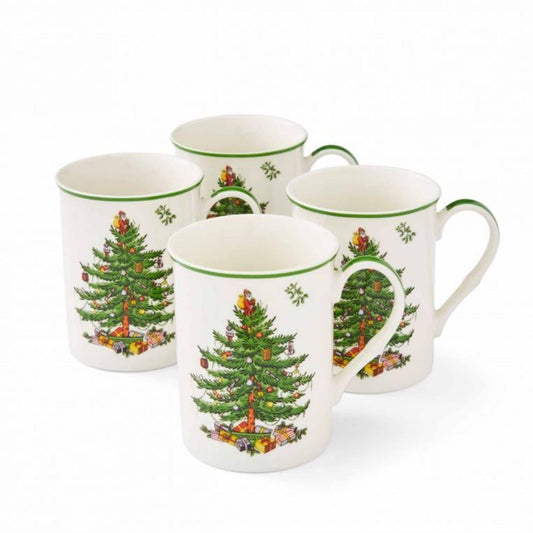 Lot de 2 tasses empilables Spode en forme de sapin de Noël