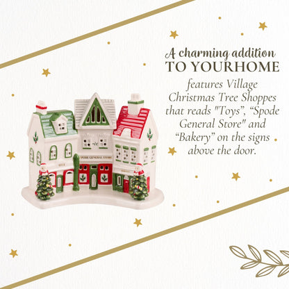 Arbre de Noël Spode Village Shoppes - 7,9 L x 3 l x 5 H