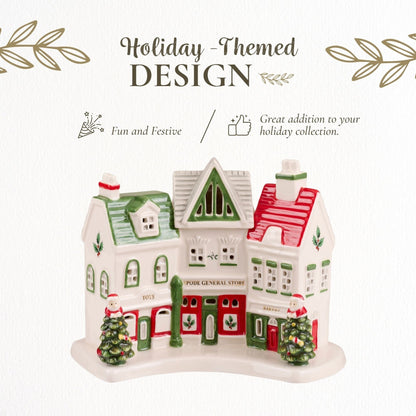 Arbre de Noël Spode Village Shoppes - 7,9 L x 3 l x 5 H