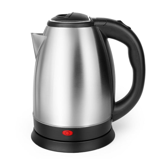 Bouilloire électrique en acier inoxydable, 1,7 L, arrêt automatique, 1 000 W, argent (noir)