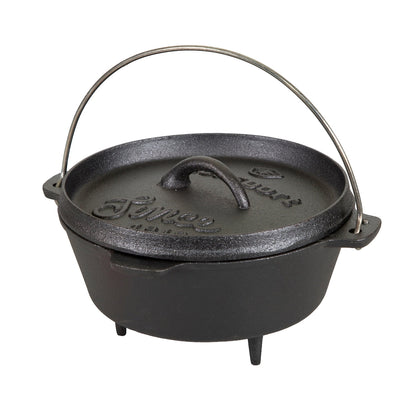 Cocotte en fonte pré-assaisonnée Stansport 2 QT avec pieds - 8 L x 8 l x 5,5 H
