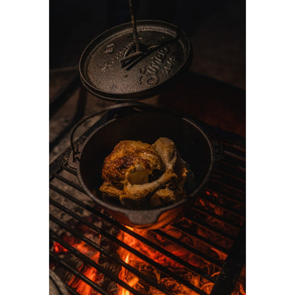 Cocotte en fonte pré-assaisonnée Stansport 8 QT à fond plat - 12 L x 12 l x 5 H