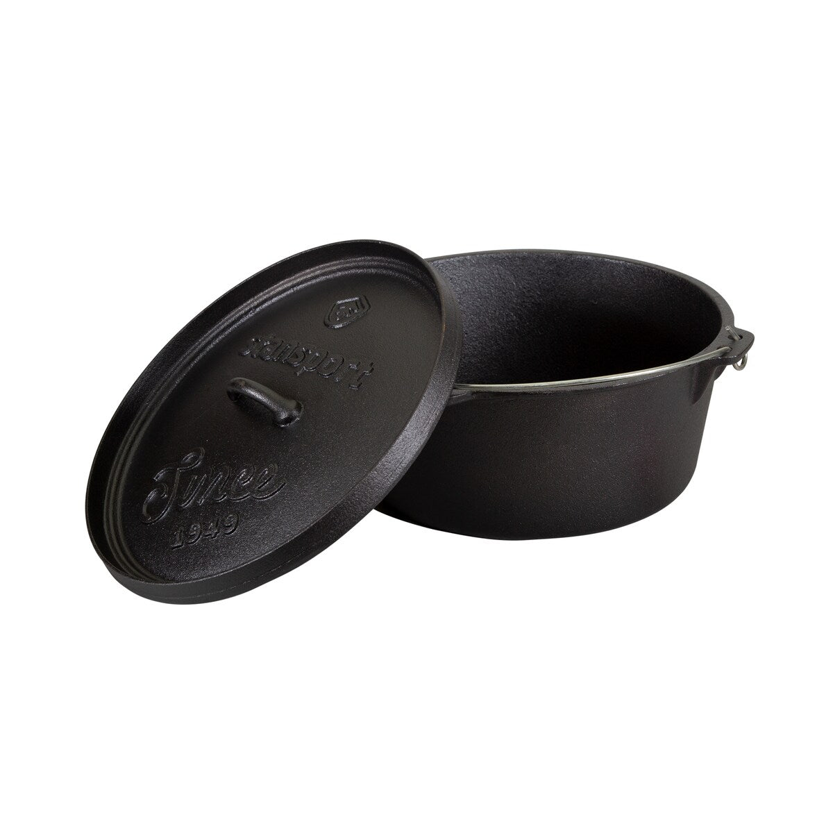 Cocotte en fonte pré-assaisonnée Stansport 8 QT à fond plat - 12 L x 12 l x 5 H