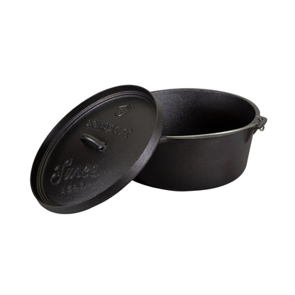 Cocotte en fonte pré-assaisonnée Stansport 8 QT à fond plat - 12 L x 12 l x 5 H