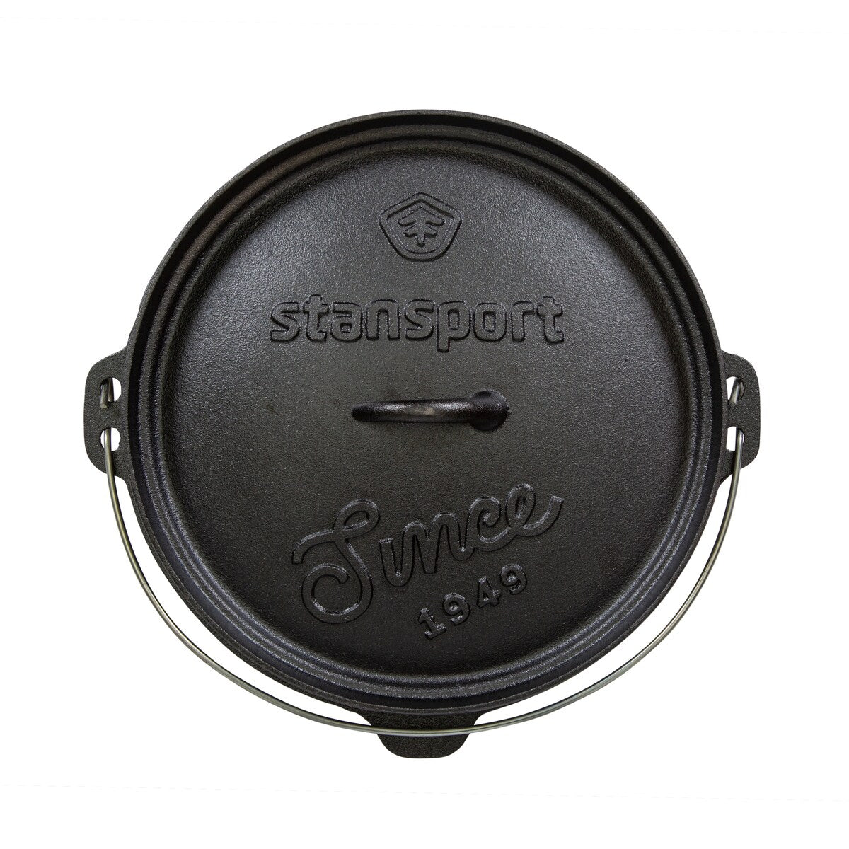Cocotte en fonte pré-assaisonnée Stansport 8 QT à fond plat - 12 L x 12 l x 5 H