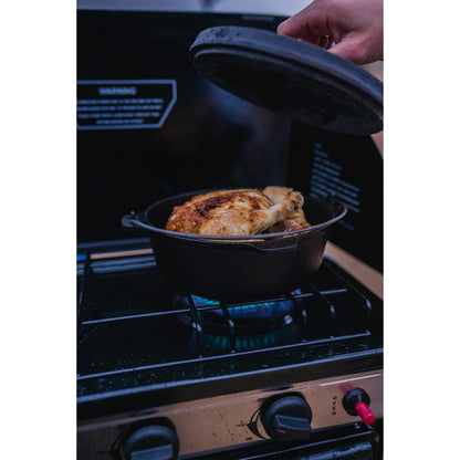 Cocotte en fonte pré-assaisonnée Stansport 8 QT à fond plat - 12 L x 12 l x 5 H