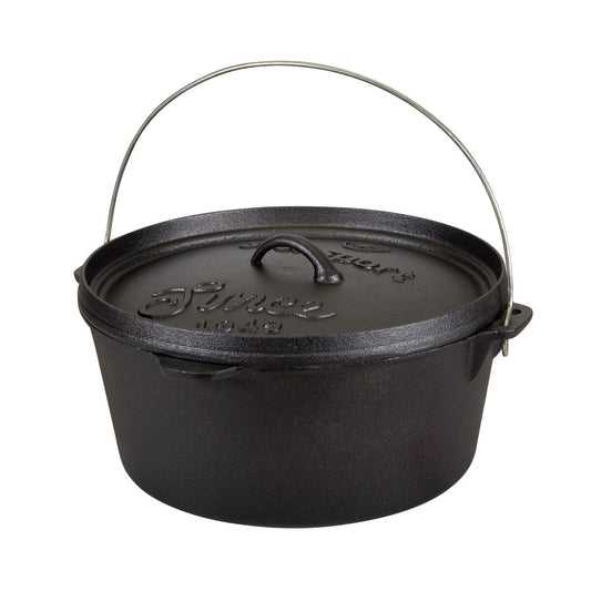 Cocotte en fonte pré-assaisonnée Stansport 8 QT à fond plat - 12 L x 12 l x 5 H
