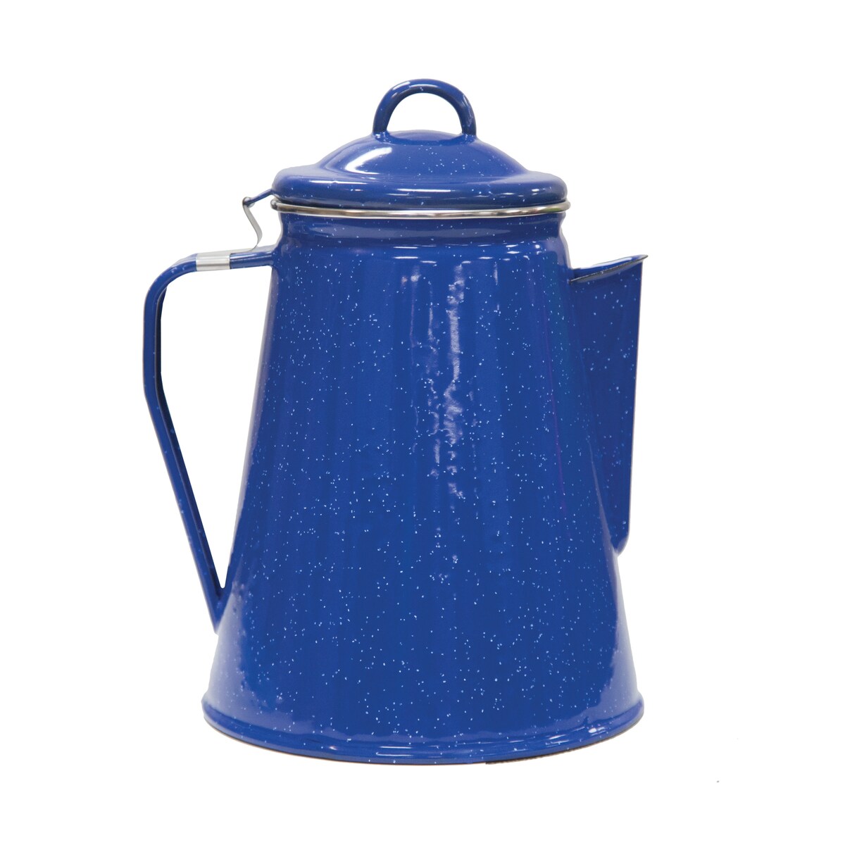 Cafetière percolatrice en émail Stansport et lot de 4 tasses