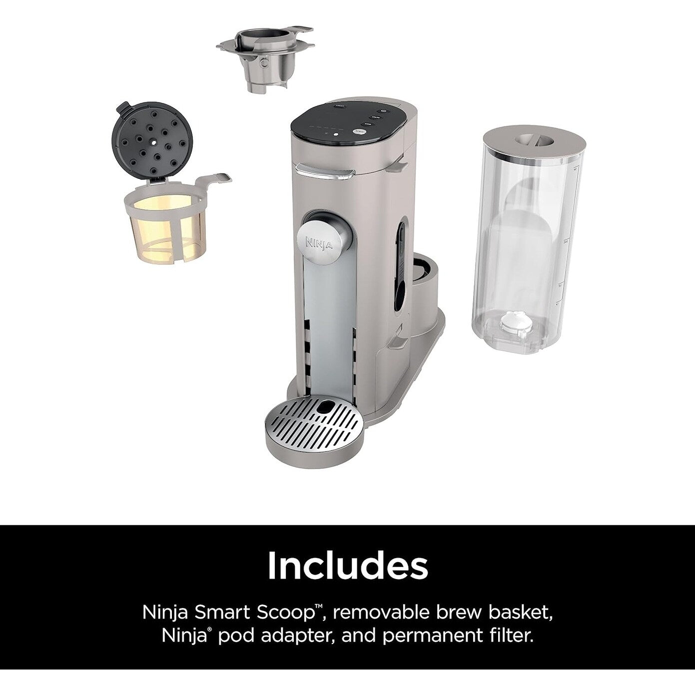 Cafetière à dose unique Stone, compatible K-Cup, réservoir de 1,6 l, préparation du café moulu, café glacé