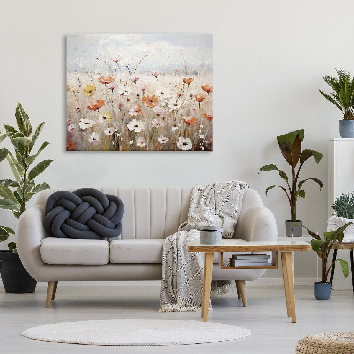 Toile murale Stupell Charming Flower Meadow, conçue par Ramona Murdock