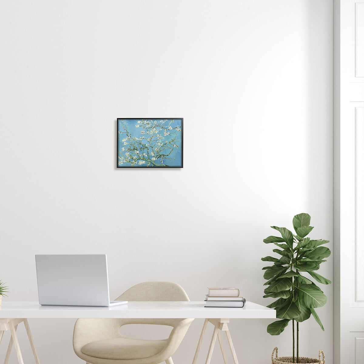 Peinture encadrée « Fleurs d'amandier » de Vincent Van Gogh, œuvre classique, réalisée par one1000paintings
