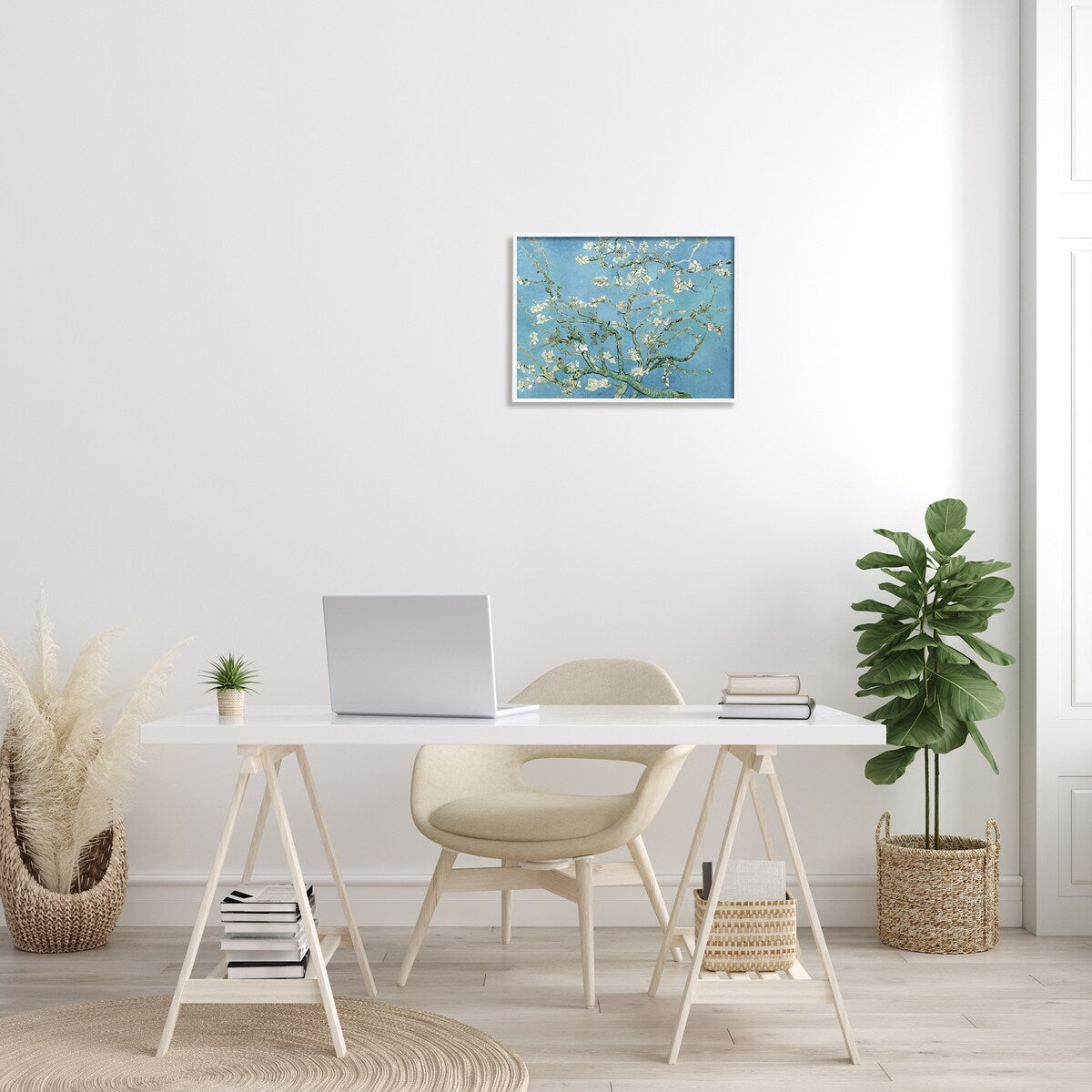 Peinture encadrée « Fleurs d'amandier » de Vincent Van Gogh, œuvre classique, réalisée par one1000paintings
