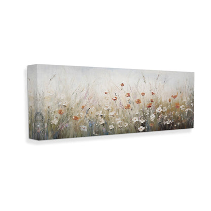 Toile murale Stupell à fleurs de pavot neutres, conçue par Ramona Murdock