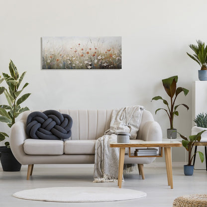 Toile murale Stupell à fleurs de pavot neutres, conçue par Ramona Murdock