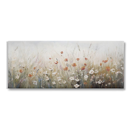 Toile murale Stupell à fleurs de pavot neutres, conçue par Ramona Murdock