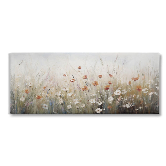 Toile murale Stupell à fleurs de pavot neutres, conçue par Ramona Murdock