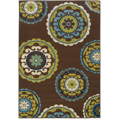 Tapis d'intérieur/extérieur à médaillons floraux Vista Home Catalina--
