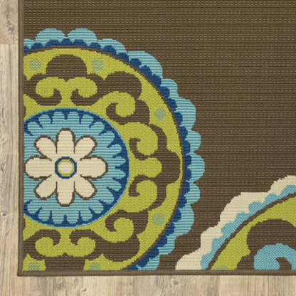 Tapis d'intérieur/extérieur à médaillons floraux Vista Home Catalina--