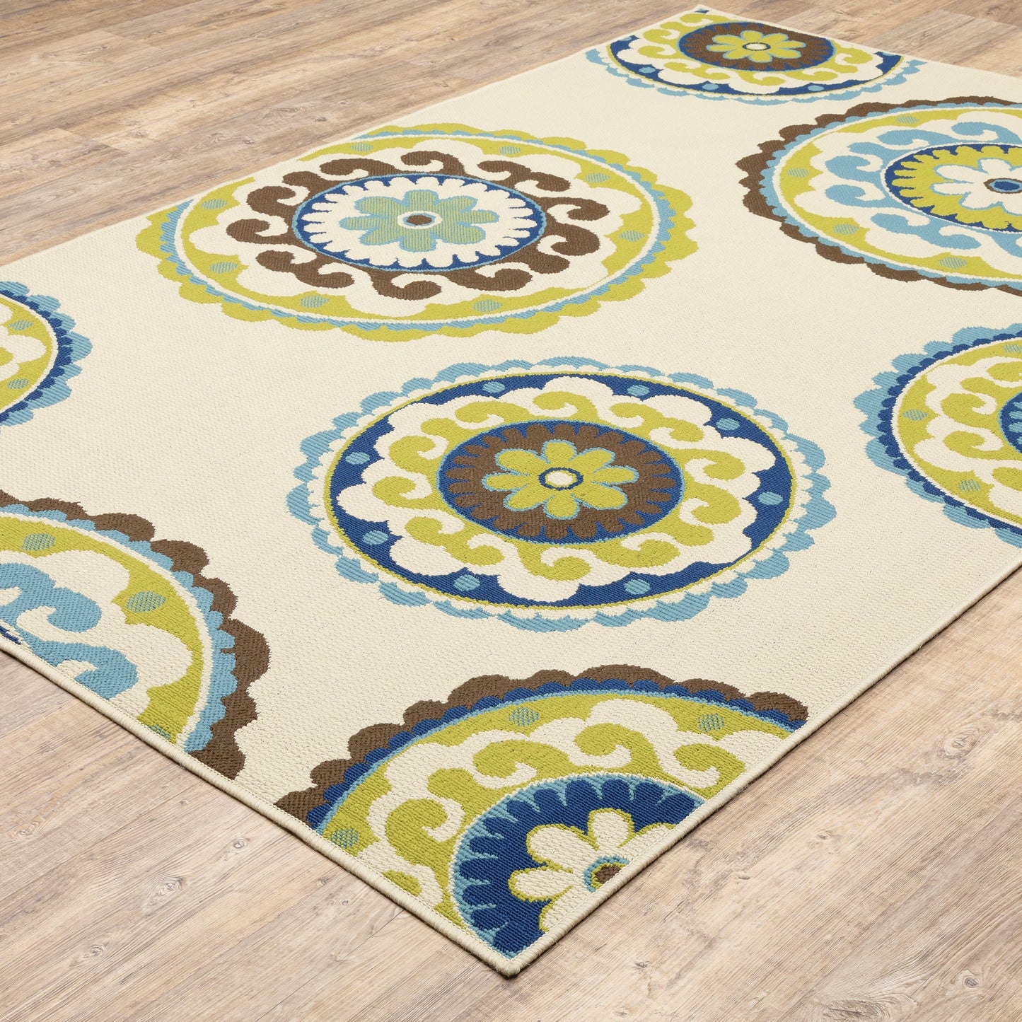 Tapis d'intérieur/extérieur à médaillons floraux Vista Home Catalina--