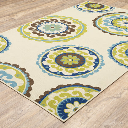 Tapis d'intérieur/extérieur à médaillons floraux Vista Home Catalina--