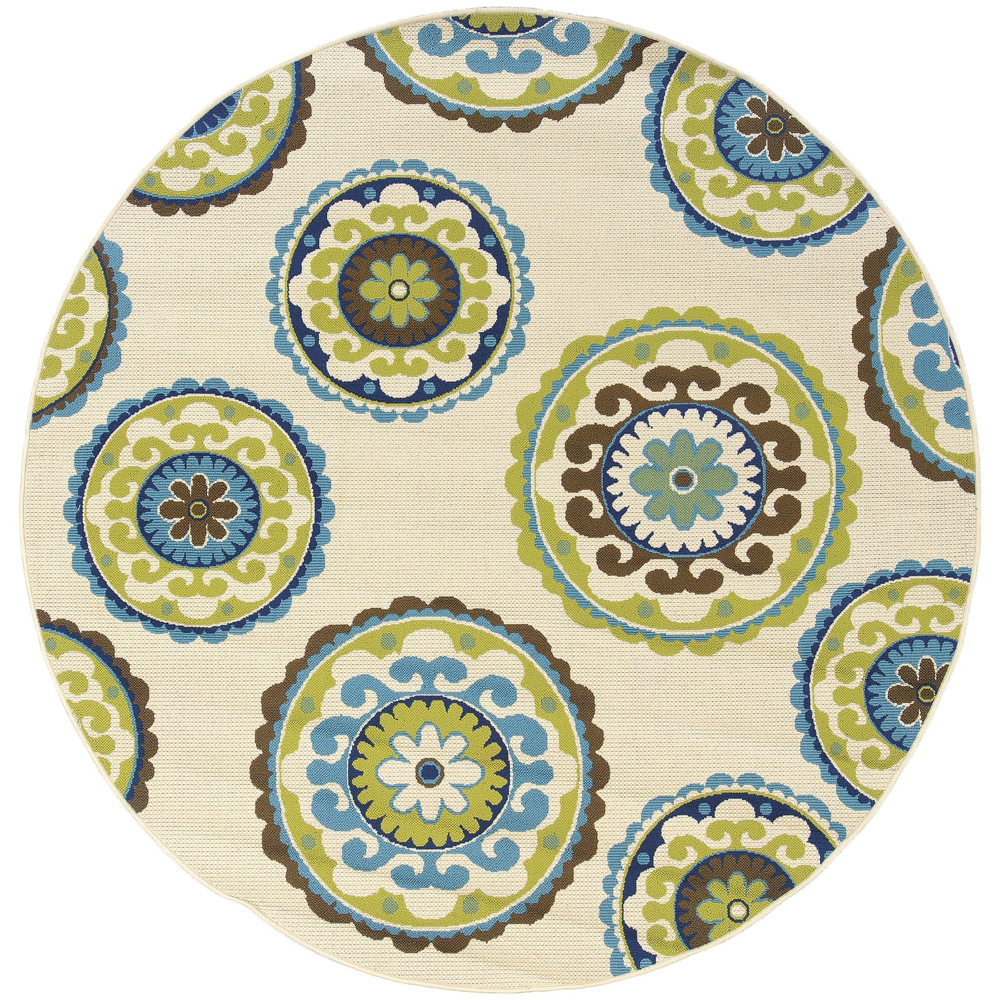 Tapis d'intérieur/extérieur à médaillons floraux Vista Home Catalina--