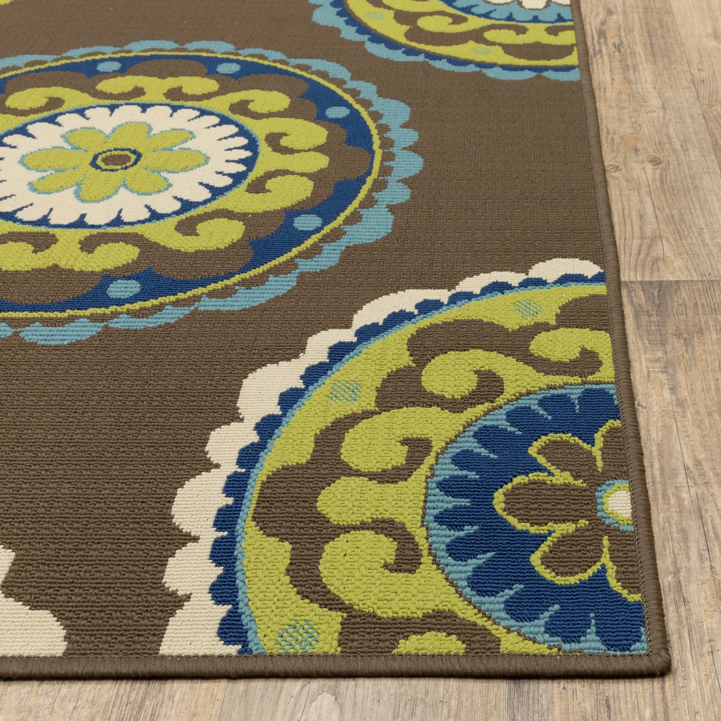 Tapis d'intérieur/extérieur à médaillons floraux Vista Home Catalina--