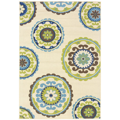 Tapis d'intérieur/extérieur à médaillons floraux Vista Home Catalina--
